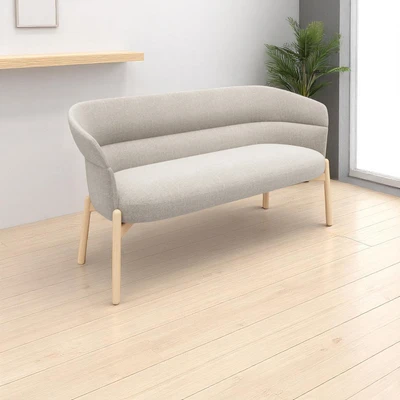 Gambar Informa Sando Kursi Lounge Fabric 2 Seater - Cokelat Muda