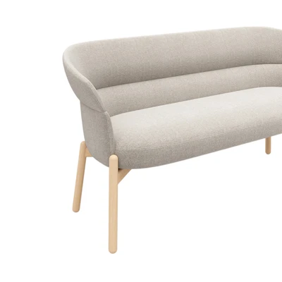 Gambar Informa Sando Kursi Lounge Fabric 2 Seater - Cokelat Muda