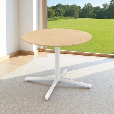 Gambar Informa Sanji Meja Lounge Round 60x60x45 cm - Cokelat/Putih