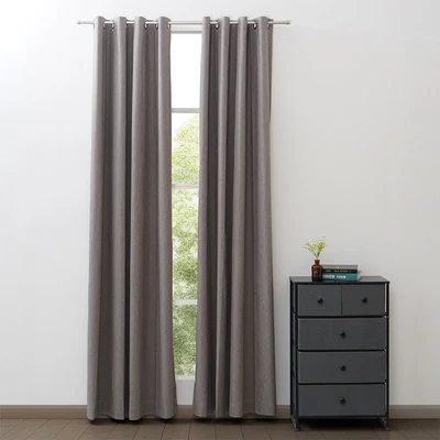 Gambar Informa Gorden Blackout 140x250 cm Set 2 pcs - Abu-Abu/Krem Beige