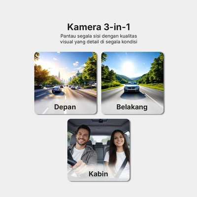 Gambar Otto Klasse Kamera Dashboard Mobil Front Cabin Rear - Hitam