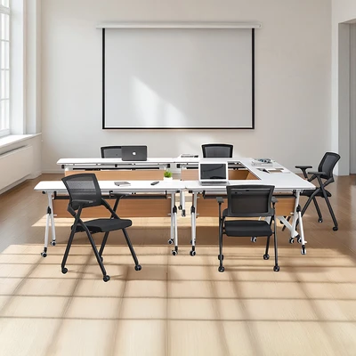Gambar Informa Yori Lite Meja Training 1850 - Putih/Cokelat Oak