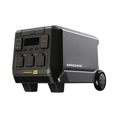 Gambar Krisbow Power Station Baterai Portable 2400 Watt Xpps2400 - Hitam
