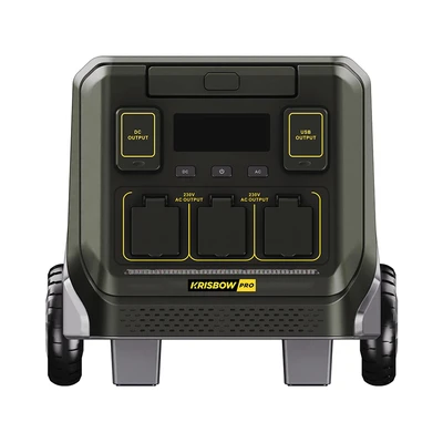 Gambar Krisbow Power Station Baterai Portable 2400 Watt Xpps2400 - Hitam