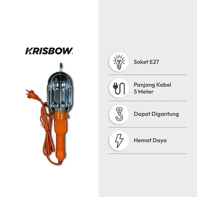 Gambar Krisbow Lampu Kerja E27 - Oranye