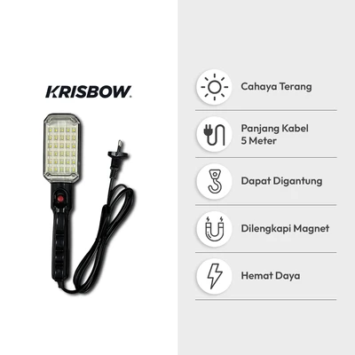 Gambar Krisbow Lampu Kerja LED 10 Watt 1000 Lumen - Hitam