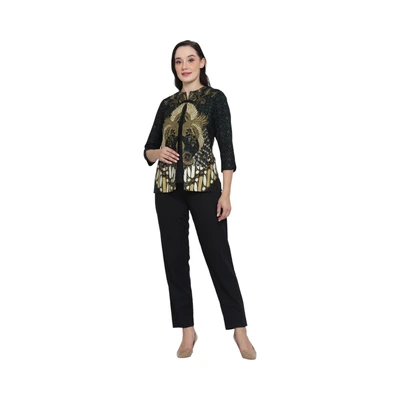 Gambar Aksa Ukuran XL Blus Wanita Binala - Hitam