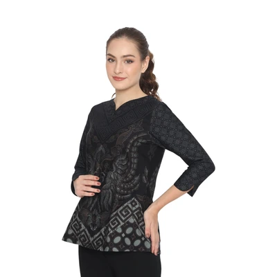 Gambar Aksa Ukuran L Blus Wanita Arshi - Hitam