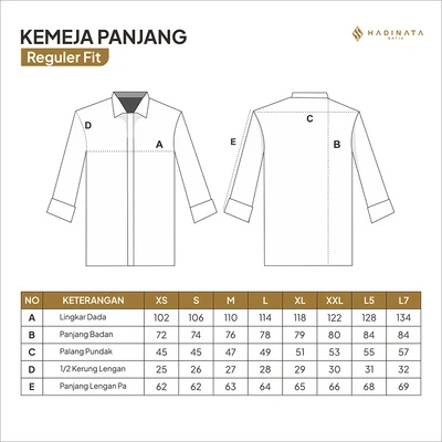 Gambar Aksa Ukuran L Kemeja Batik Pria Lengan Panjang Hadinata Semsut Robin
