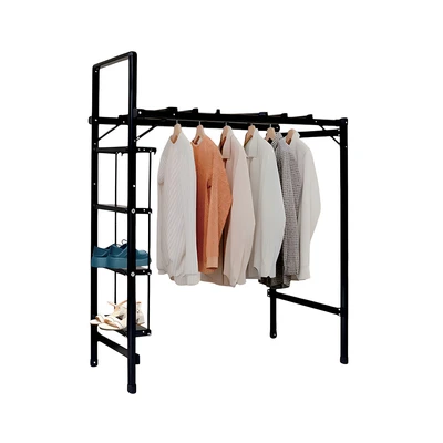 Gambar Fixsteps 1.5 Mtr Tangga Lipat 4 Step Dengan Jemuran Baju - Hitam