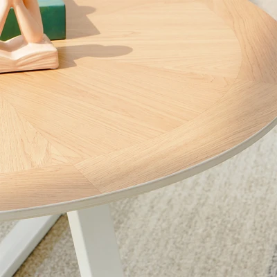 Gambar Informa Vienna Meja Tamu Round - Cokelat Oak