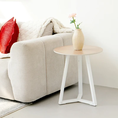 Gambar Informa Vienna Meja Sisi Round - Cokelat Oak