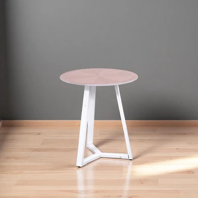 Gambar Informa Vienna Meja Sisi Round - Cokelat Oak