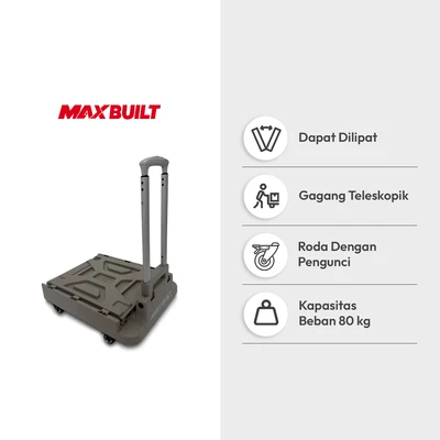 Gambar Maxbuilt Troli Lipat 80 kg - Cokelat