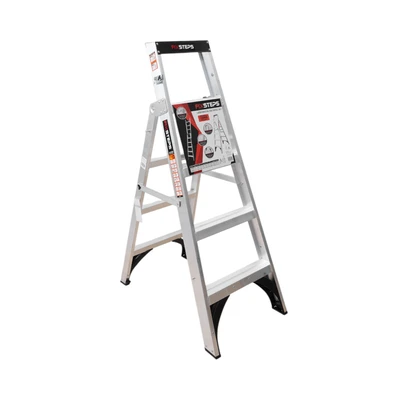 Gambar Fixsteps Tangga Lipat Aluminium Industrial Dual Purpose 5 Step - Silver