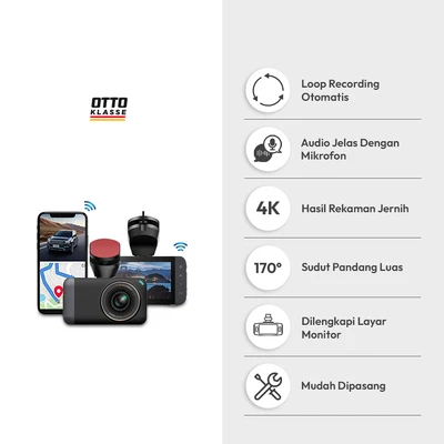 Gambar Otto Klasse Kamera Dashboard Mobil Front - Hitam