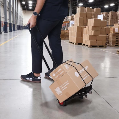 Gambar Maxbuilt Troli Barang Lipat Plastik 50 Kg - Hitam