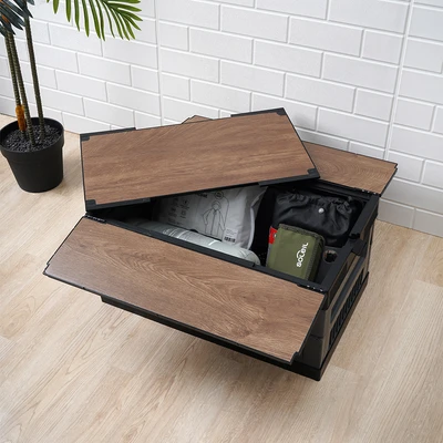 Gambar Maxbuilt Kotak Penyimpanan Lipat Extendable 59x36x32 cm - Abu-Abu