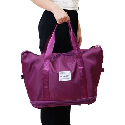Gambar Passport Vanda Tote Bag Travel Expandable Dengan Roda - Ungu