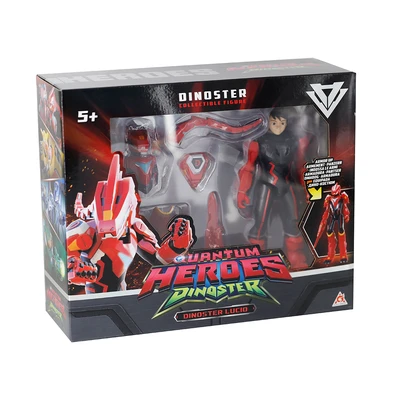 Gambar Alpha Group Quantum Heroes Dinoster Armored Action Figure Lucio 19.5 Cm - Merah