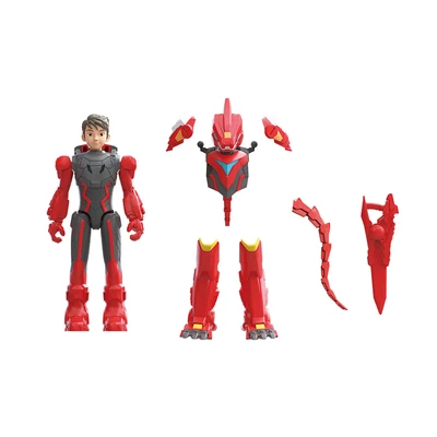 Gambar Alpha Group Quantum Heroes Dinoster Armored Action Figure Lucio 19.5 Cm - Merah