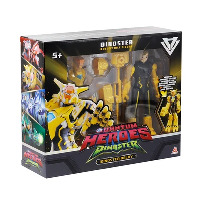 Gambar Alpha Group Quantum Heroes Dinoster Armored Action Figure Delby 19.5 Cm - Kuning