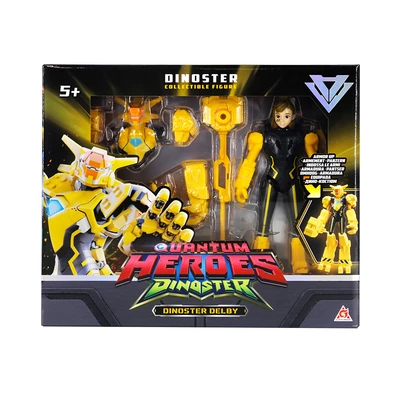 Gambar Alpha Group Quantum Heroes Dinoster Armored Action Figure Delby 19.5 Cm - Kuning