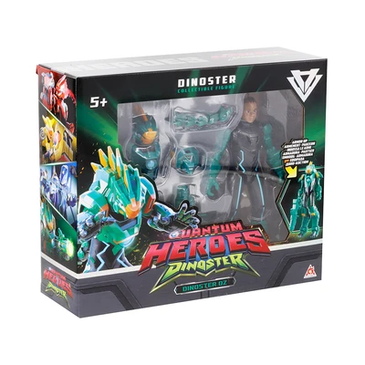 Gambar Alpha Group Quantum Heroes Dinoster Armored Action Figure Oz 19.5 Cm - Hijau