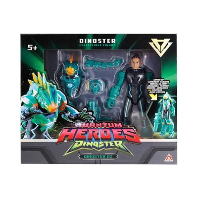 Gambar Alpha Group Quantum Heroes Dinoster Armored Action Figure Oz 19.5 Cm - Hijau
