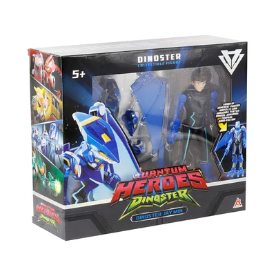 Gambar Alpha Group Quantum Heroes Dinoster Armored Action Figure Jay Min 19.5 Cm - Biru