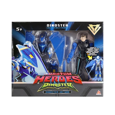 Gambar Alpha Group Quantum Heroes Dinoster Armored Action Figure Jay Min 19.5 Cm - Biru