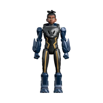 Gambar Alpha Group Quantum Heroes Dinoster Armored Action Figure Chitundu 19.5 Cm - Biru