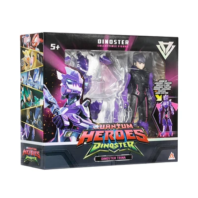 Gambar Alpha Group Quantum Heroes Dinoster Armored Action Figure Trina 19.5 Cm - Ungu
