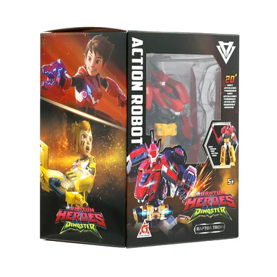 Gambar Alpha Group Quantum Heroes Dinoster Action Robot Raptor Tron 12.7 Cm - Mix