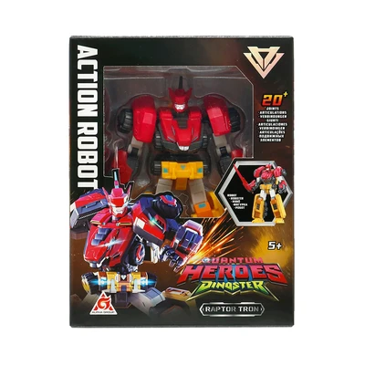 Gambar Alpha Group Quantum Heroes Dinoster Action Robot Raptor Tron 12.7 Cm - Mix