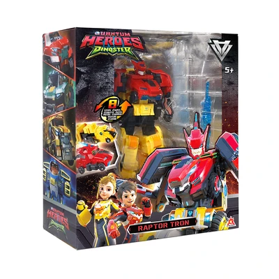 Gambar Alpha Group Quantum Heroes Dinoster Robot Simple Fusion Raptor Tron - Merah/kuning