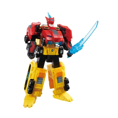 Gambar Alpha Group Quantum Heroes Dinoster Robot Simple Fusion Raptor Tron - Merah/kuning