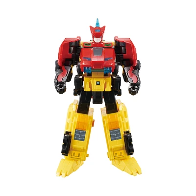 Gambar Alpha Group Quantum Heroes Dinoster Robot Simple Fusion Raptor Tron - Merah/kuning