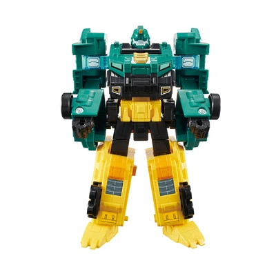 Gambar Alpha Group Quantum Heroes Dinoster Robot Model Kit Stego Tan - Hijau/kuning