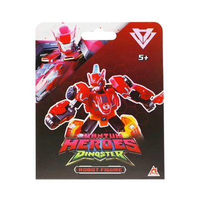 Gambar Alpha Group Quantum Heroes Dinoster Action Figure Raptor Tron 10 Cm - Merah/kuning