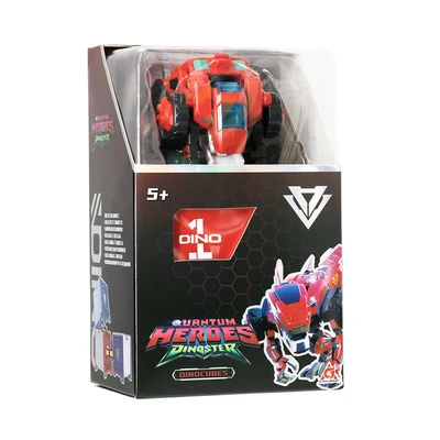 Gambar Alpha Group Quantum Heroes Dinoster Dinocubes Raptorbot - Merah