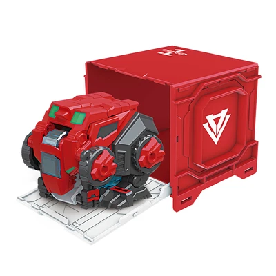 Gambar Alpha Group Quantum Heroes Dinoster Dinocubes Raptorbot - Merah