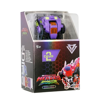 Gambar Alpha Group Quantum Heroes Dinoster Dinocubes Raptorbot - Ungu