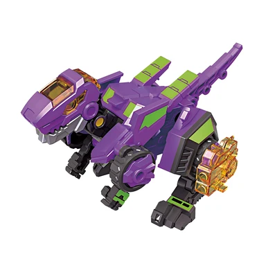 Gambar Alpha Group Quantum Heroes Dinoster Dinocubes Raptorbot - Ungu