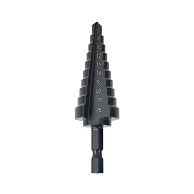 Gambar Tactix 6-25 mm Mata Bor Stainless Steel Hss - Hitam