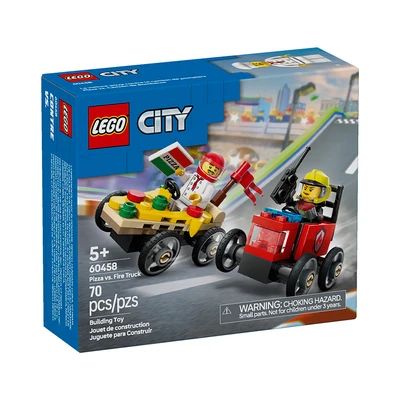 Gambar LEGO City F1 Pizza Vs Fire Truck