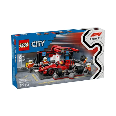 Gambar LEGO City F1 Pit Stop & Pit Crew With Ferrari Car