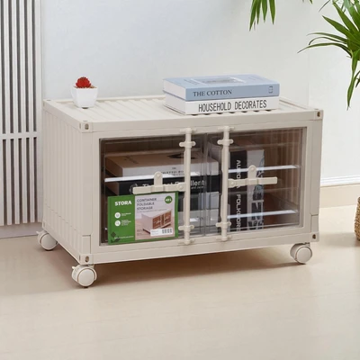 Gambar Stora Kotak Penyimpanan Lipat 59.5x32.5x36.5 cm - Krem Ivory