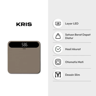 Gambar Kris Timbangan Badan Digital Precision - Cokelat