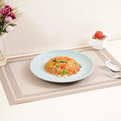 Gambar Delicia Deli Piring Makan Melamine Round 23 cm - Hijau Sage